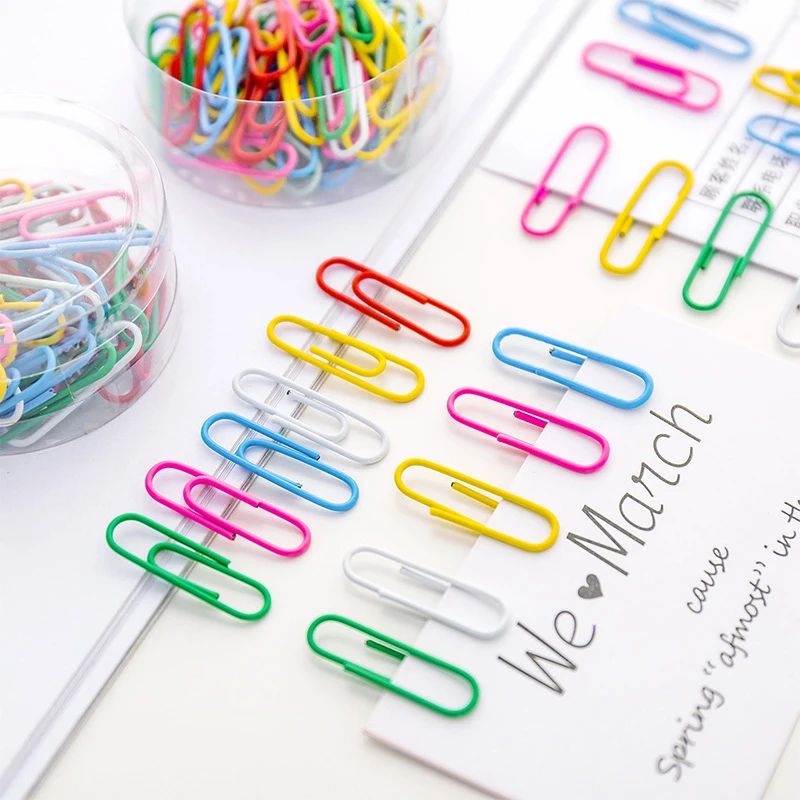 Creative Multi-functional Paper Clip Color Binding Needle Student Candy Color Paper Clip Korean Version Of 50 Pieces