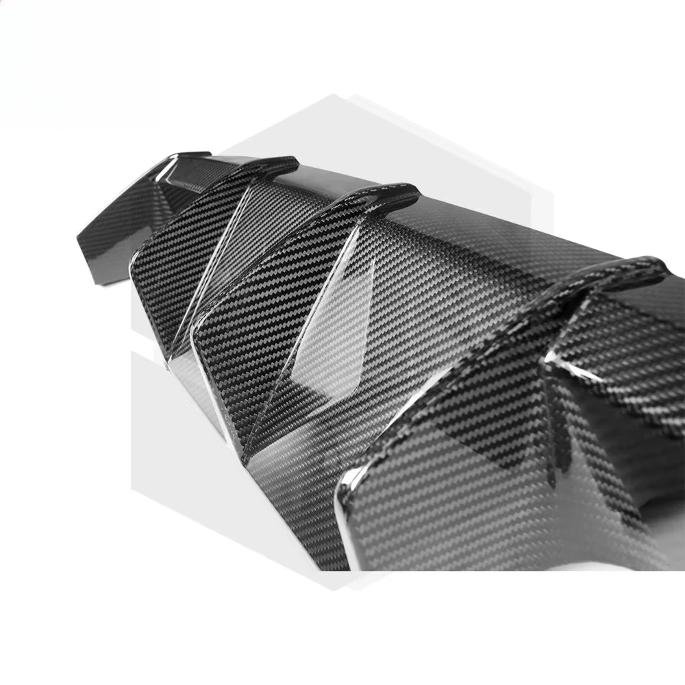 PopularDry Carbon Fiber MP Style Car Rear Diffuser Rear Bumper Lower Splitter Lip Car Kit for BMW G80 G81 M3 G82 G83 M4 Competit