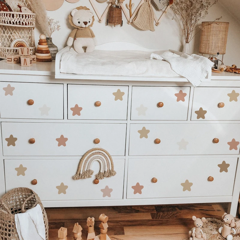 Boho Rainbow Wall Decals Polka Dot Boho Star Nursery Wall Stickers Baby's Room Waterproof Bedroom Kids Home Decor - view 3