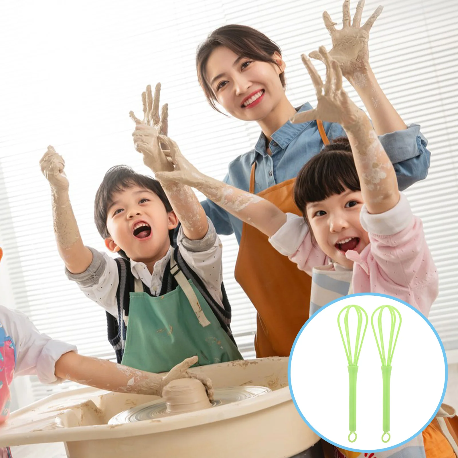 

10pcs Paper Making Pulp Mixer Wood Diy Craft Tool Durable Plastic Design Friendly Creative Educational Teaching Equipment