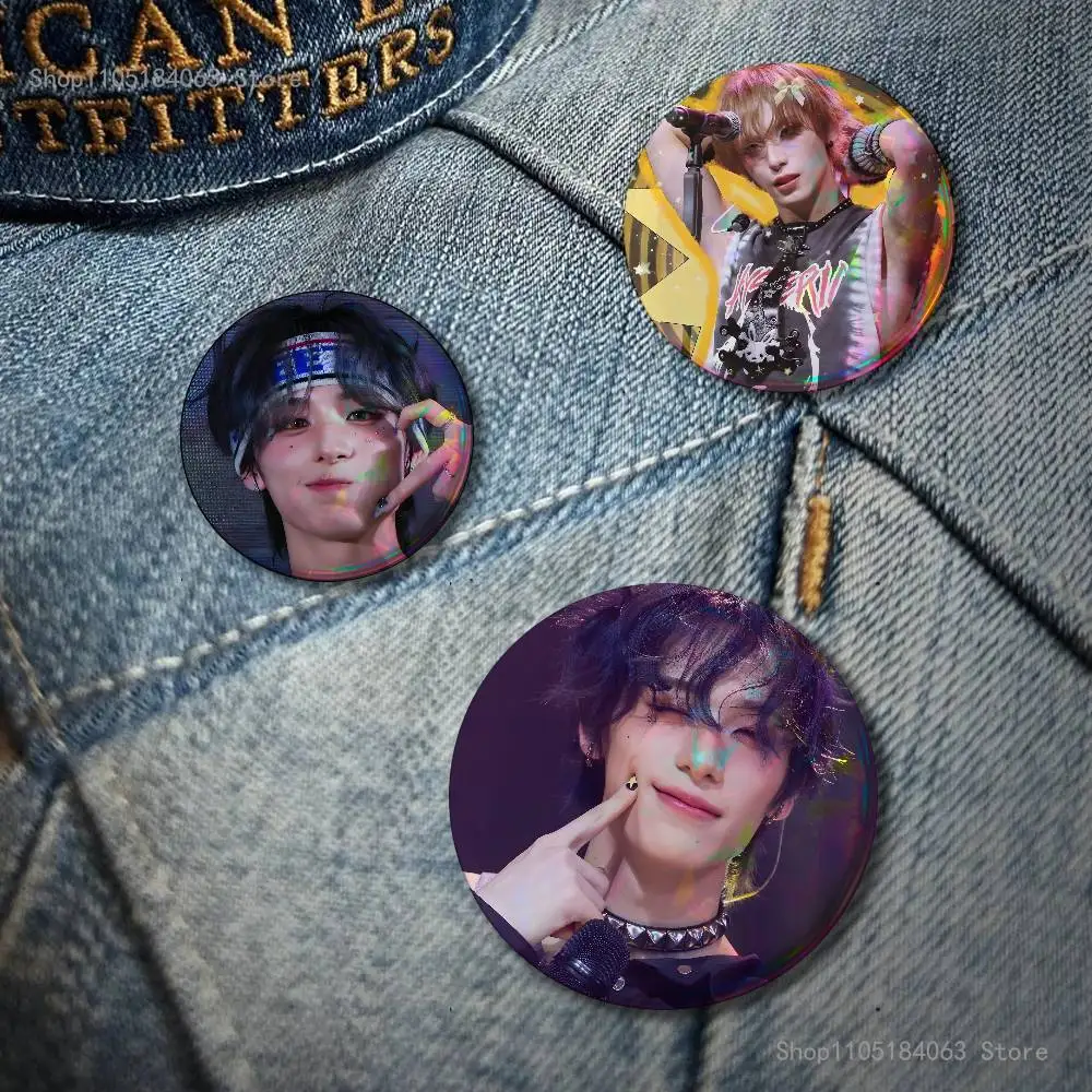 H-Haru X-Xlov Badges Button Round Creative Pin Brooch Badge Bag Decor Fans Collect Friends Gifts