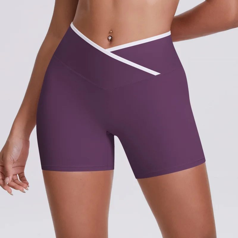 

LEOSOXS Impact Shorts 4.5" Women Fitness Sports Biker Shorts Low Ribbed Band Gym Workout Scrunch Butt Yoga Seamless Leggings