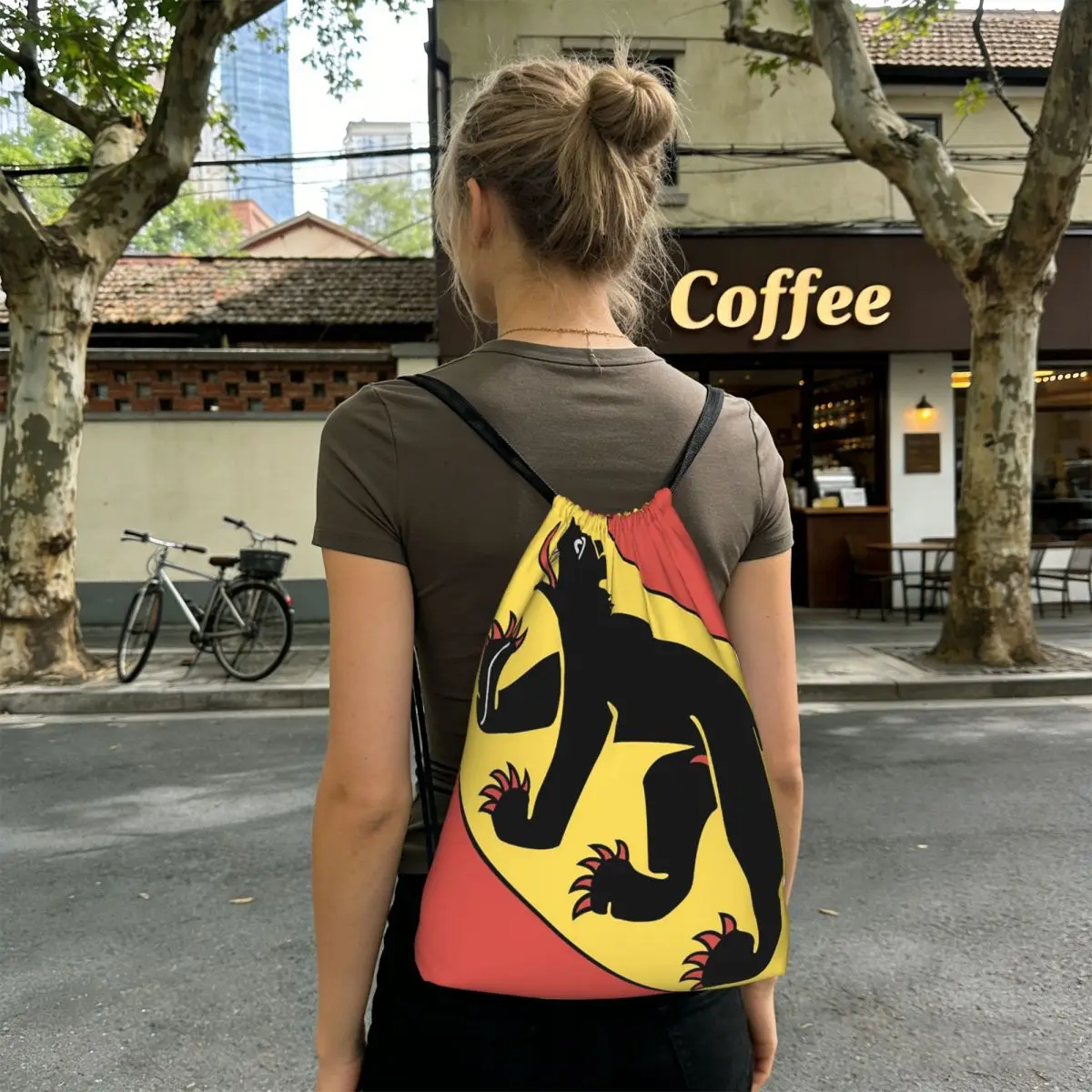 Bern Bear Swiss Flag Switzerland Coat Of Arms Backpacks Portable Drawstring Bags Sundries Bag Book Bags for Travel Students