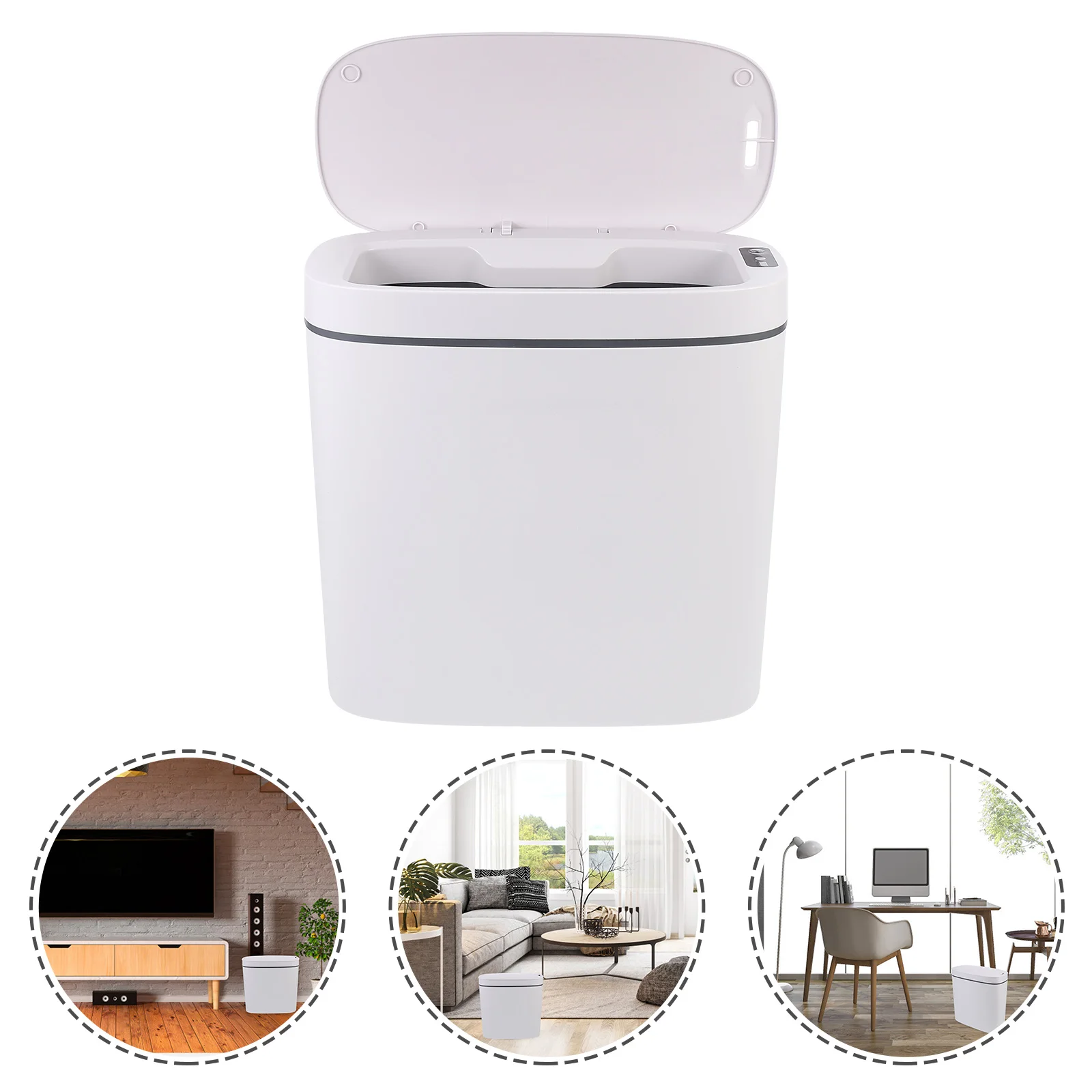 

Smart Trash Can High Quality Large Capacity Easy Storage Tightly Smooth Edges USB Charging Sensor Dustbin