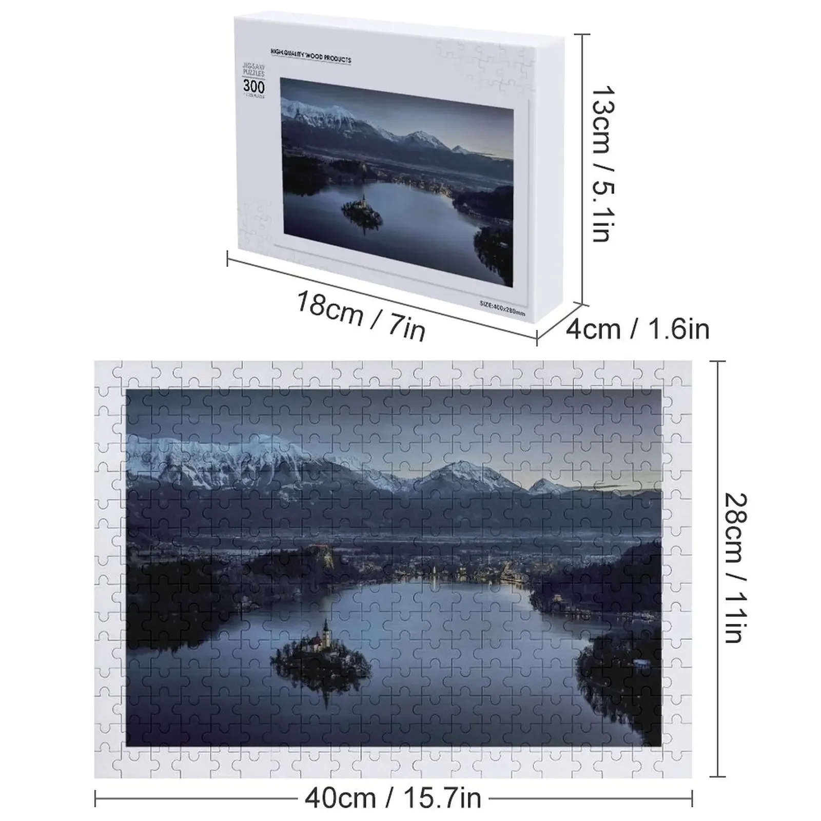 ブレッド湖、スロベニア ジグソーパズル 大人向け木製ジグソーパズル 子供向けカスタマイズパズル