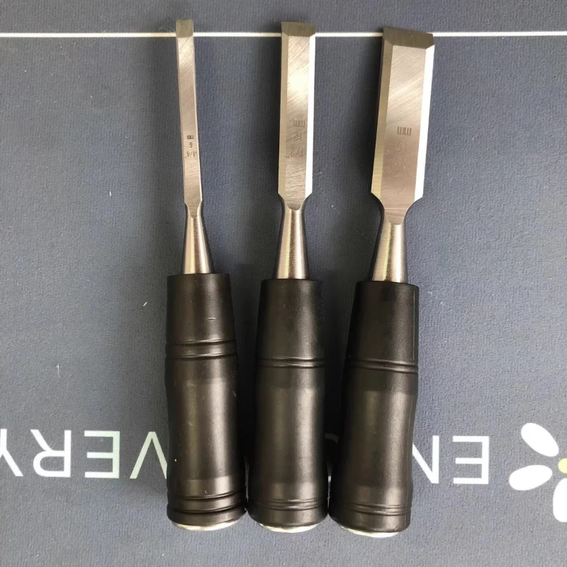 No. 65 manganese steel forged woodworking chisel semi-round flat chisel carving knife flat chisel tool wood set