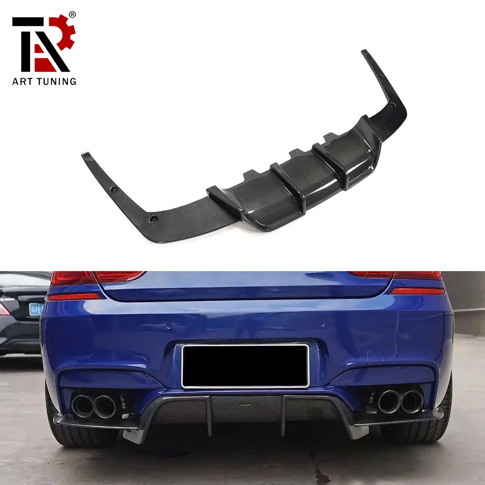 

For BMW M6 F06 F12 F13 V Style Body Kit Carbon Fiber Rear Bumper Diffuser