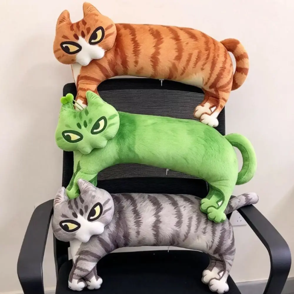 Creative 3D Printing Cat Pendant Stuffed Animal Abstract Doll Cats Pillow Realistic Cute Cartoon Cat Sofa Cushion Kids Toy