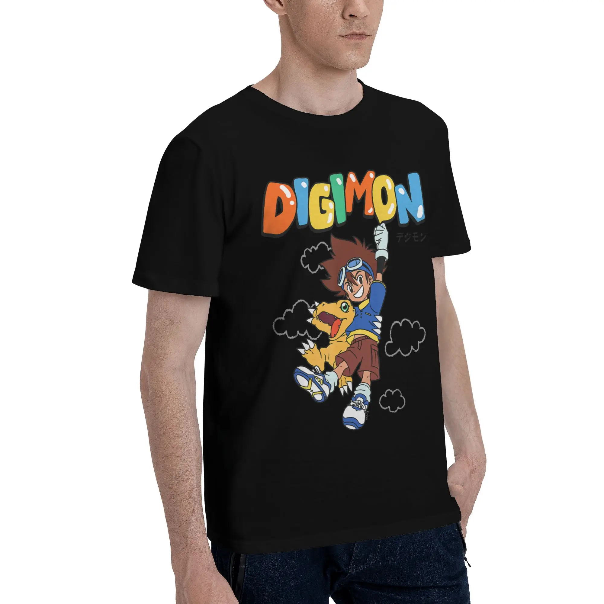 Digimon 41 Novelty Graphic 100% Cotton T-Shirt Bandai Tees Tops For Men