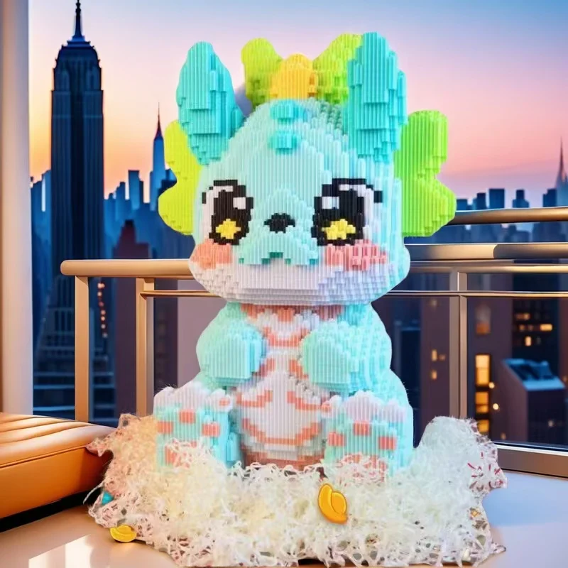 3512 قطعة من مكعبات بناء الأطفال التنين الأخضر، مناسبة للبالغين والشباب كهدايا عيد الميلاد وعيد الشكر وهدايا عيد الميلاد