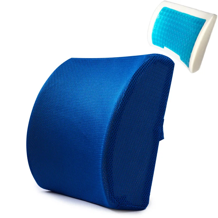 

Lumbar Support Backrest Pillow Office Chair Mesh Fabric Gel Slow Rebound Memory Foam Pillow Strap Prevent Car Office Back Pillow