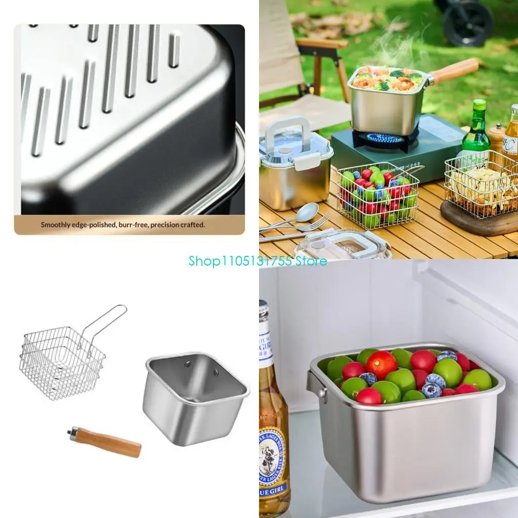 

K0EF Легкий штабелируемый походный горшок из нержавеющей стали, идеально подходящий для походов