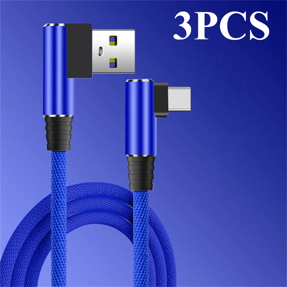 WALKESEN 40 W 5A USB zu Typ C Schnellladung Weben Datenkabel 90 Grad Telefon Ladegerät Kabel für iPhone Xiaomi Redmi Huawei USB Ladekabel 4