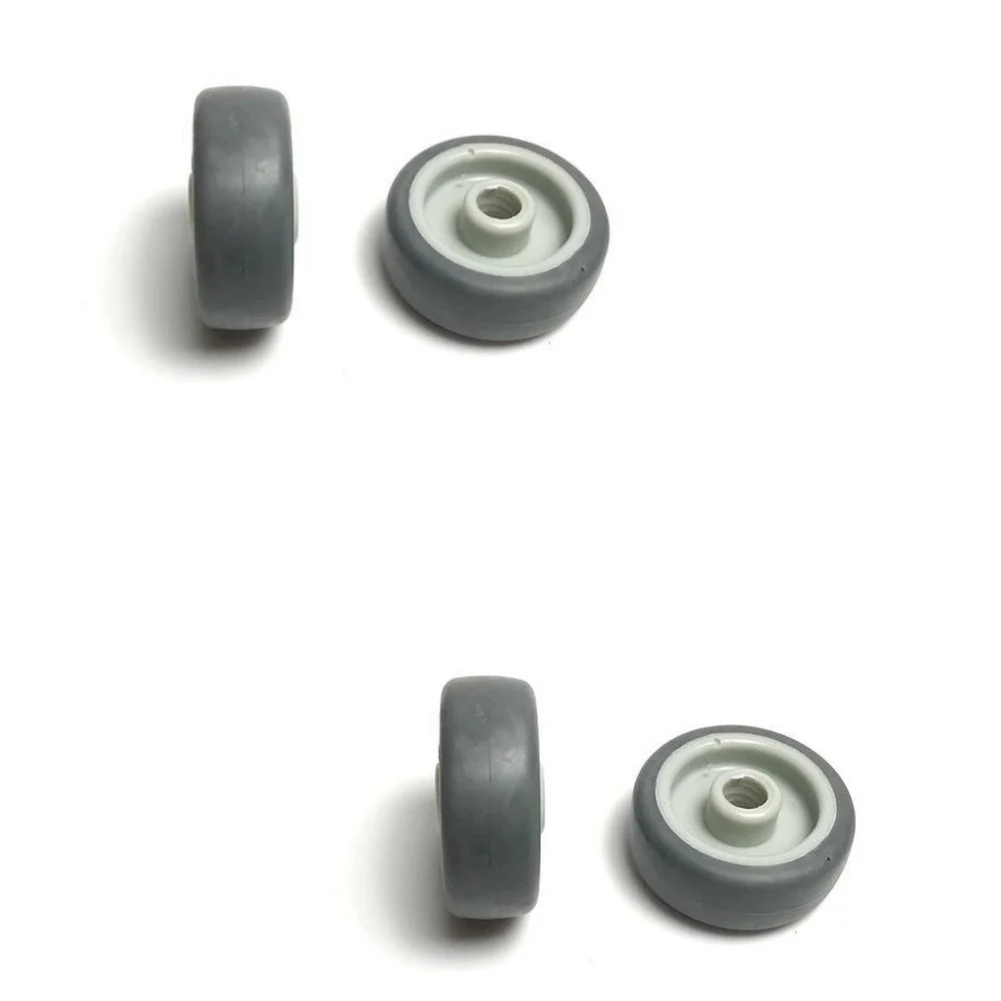 50mm Black Rubber Wheel 10mm Center Hole for Attaching to Workstations Gym Racks and Portable Equipment Stands