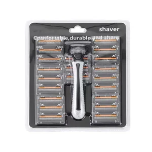 New shaving men's design shaver three layers reusable shaver multi multi tool change head head 10 Main Sales Barber Shop - №5
