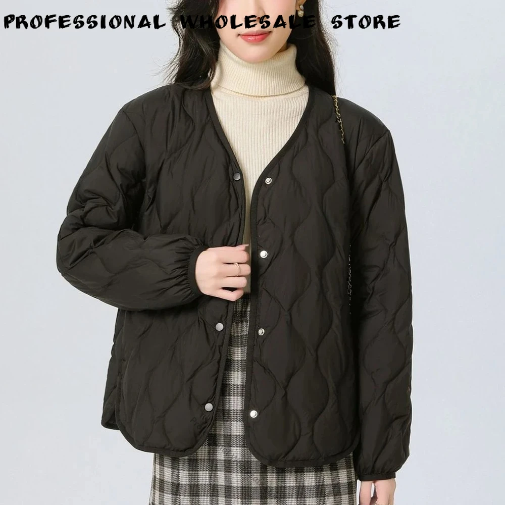 Women's 2026 Autumn Oversized Winter Short Down Jacket Ultra Lightweight Packable Puffer Coat Female Inner Warm Casual Outerwear