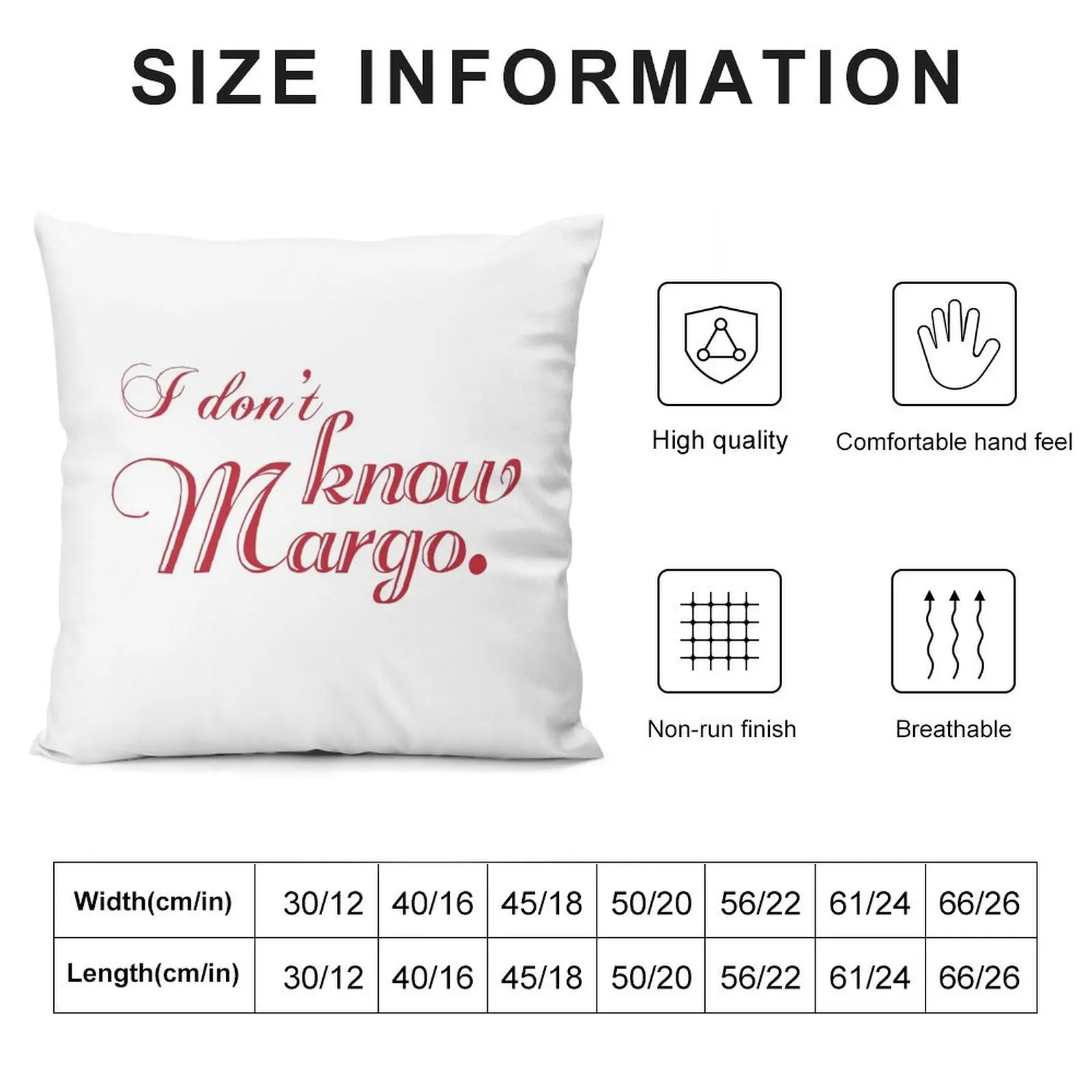 I Don't Know Margo (Matching Todd Also Available) Throw Pillow autumn decoration Cushions For Sofa pillow