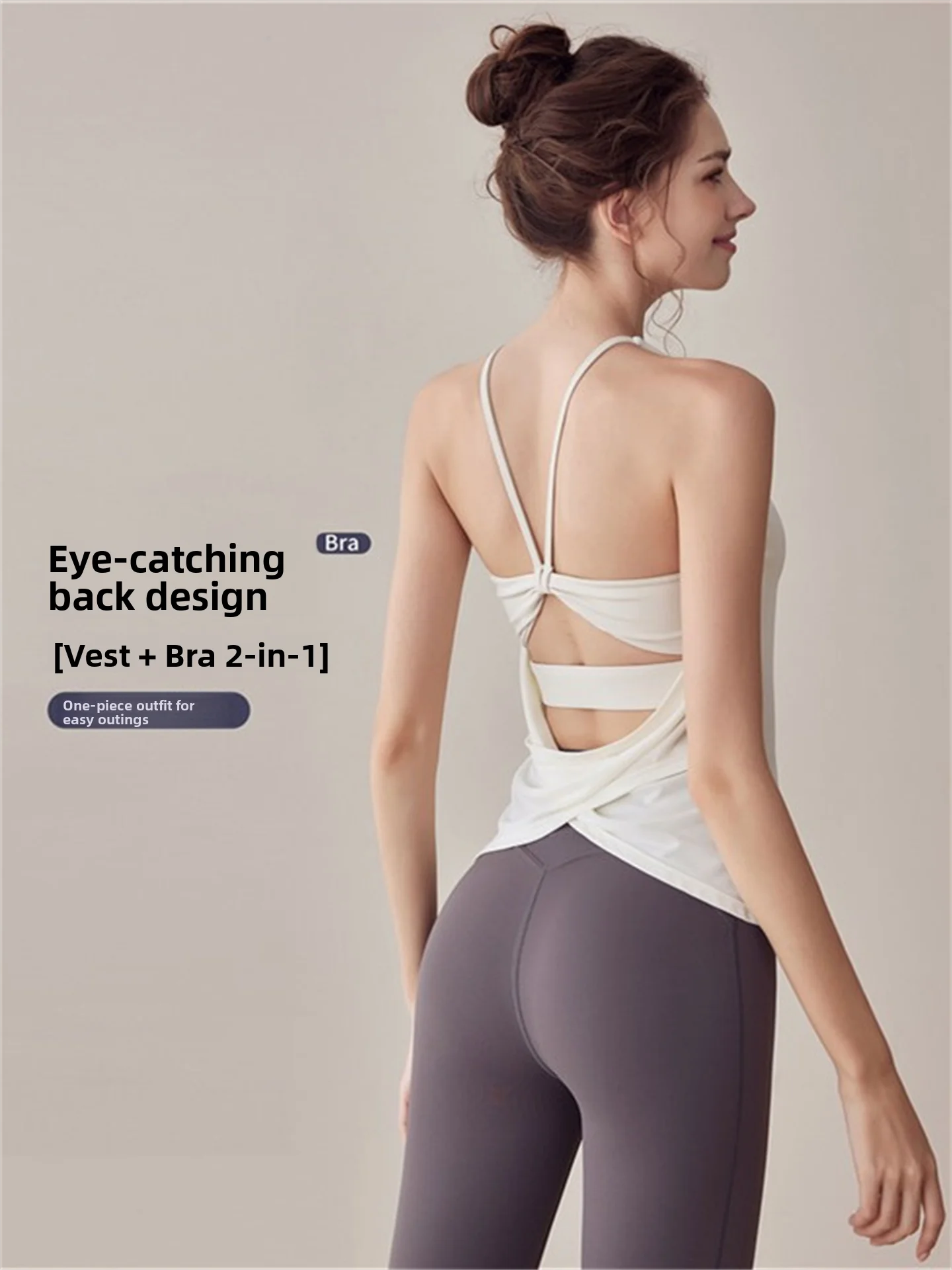 

Women's Sports Tank Top Running Fitn Crossba Yoga Clothes Underwear T-irt Moisture ng U-Ne Spandex Blend Summer