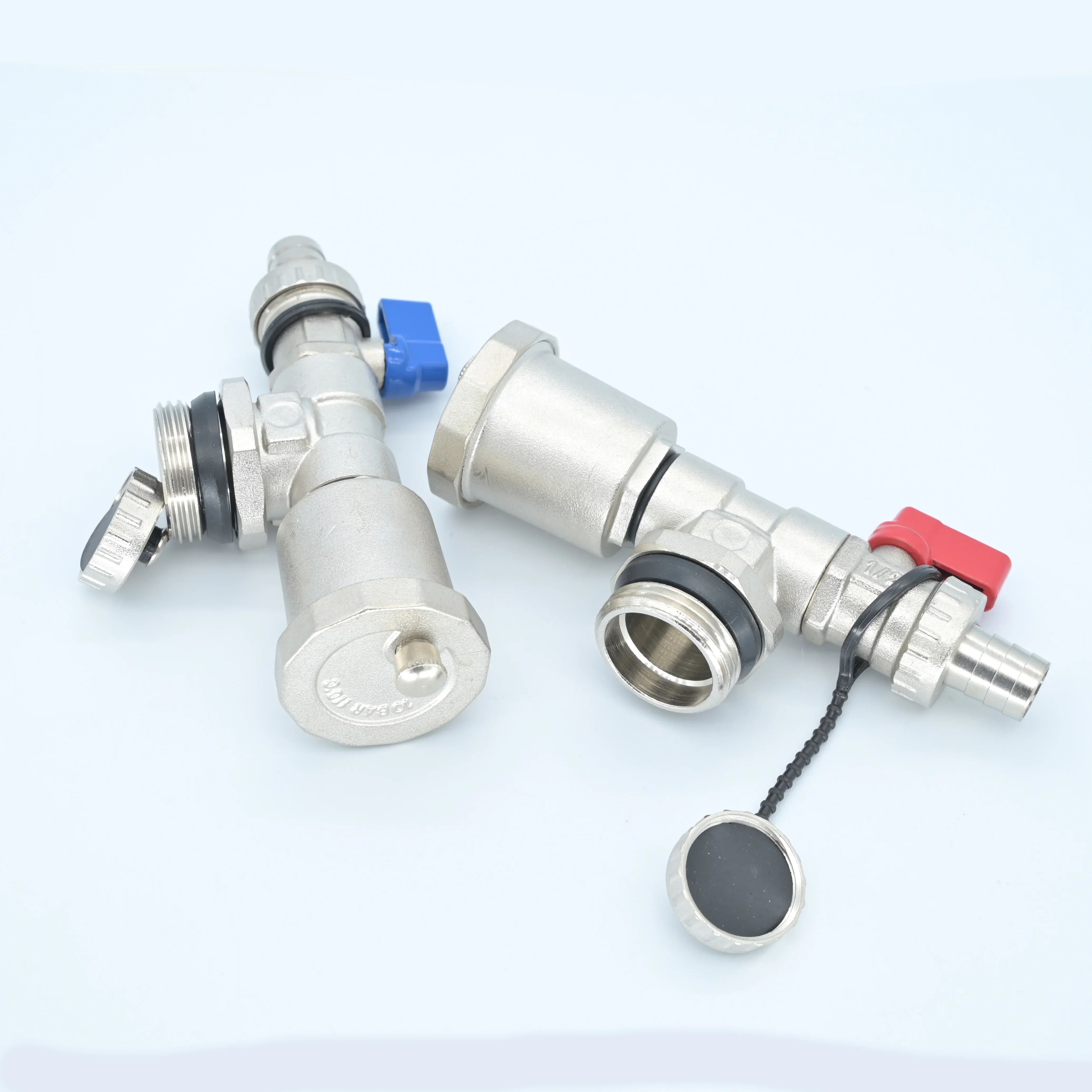 One Set/ DN25 Brass End Part with Air Vent Valve,Drain Valve