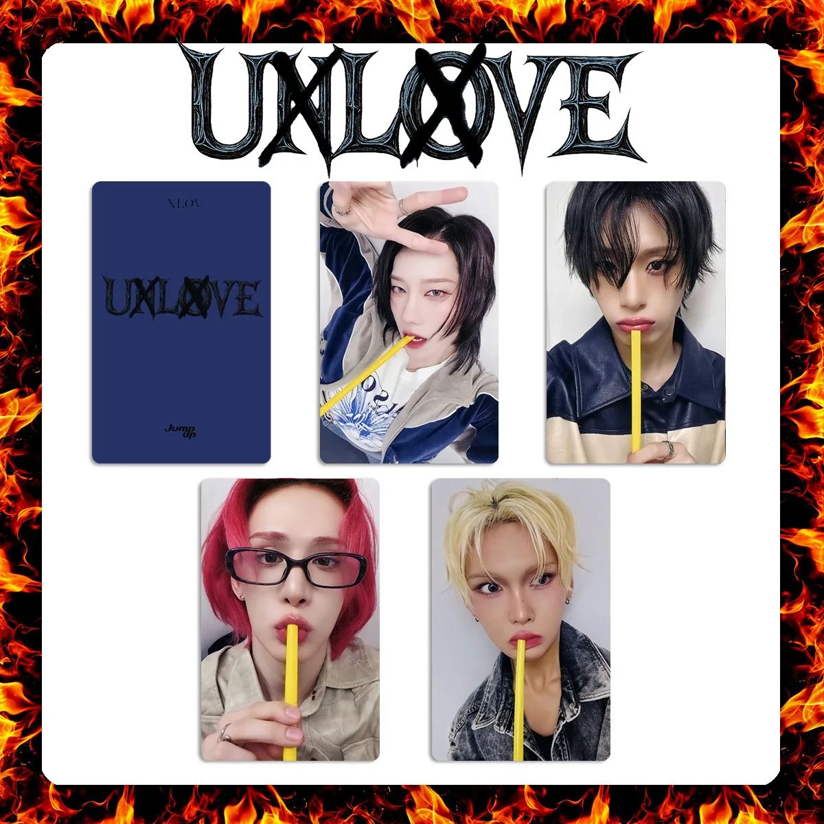 4Pcs Xlov UXLXVE Album Card Jump Up Special Postcard Bright Film