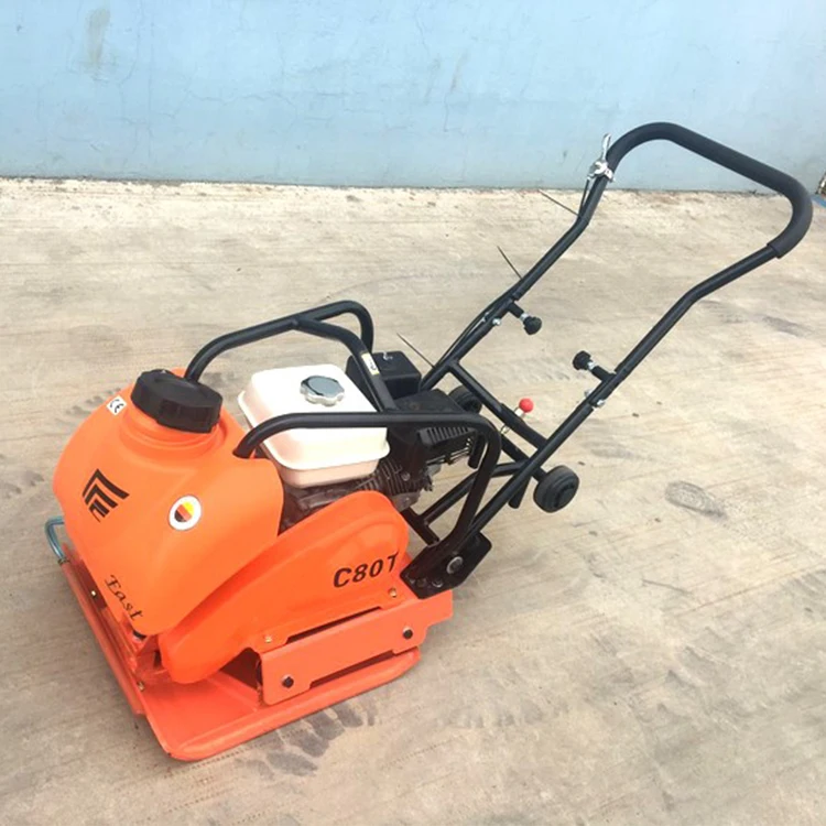 Hand-Pushed  Engine Flat Plate Vibrating Rammer Construction Foundation Vibration Compaction Machine 4KW High Efficiency