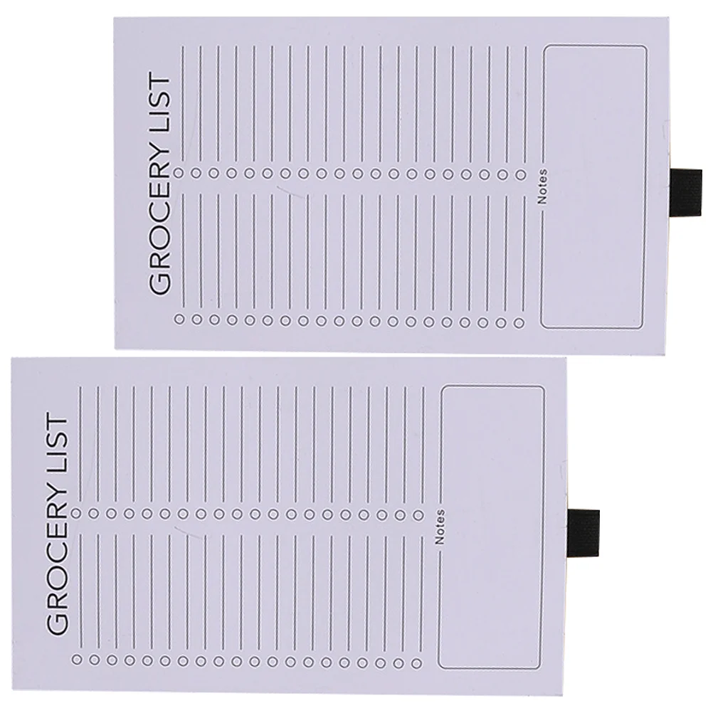 2 Pcs Notepads Scratch List Shopping for Fridge Magnetic Grocery Writing Board White Student