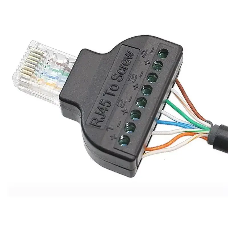M52K-3X RJ45 To 8 Pin Terminal Adapter Connector 8P8C Network Crystal Head Screw Terminal Block