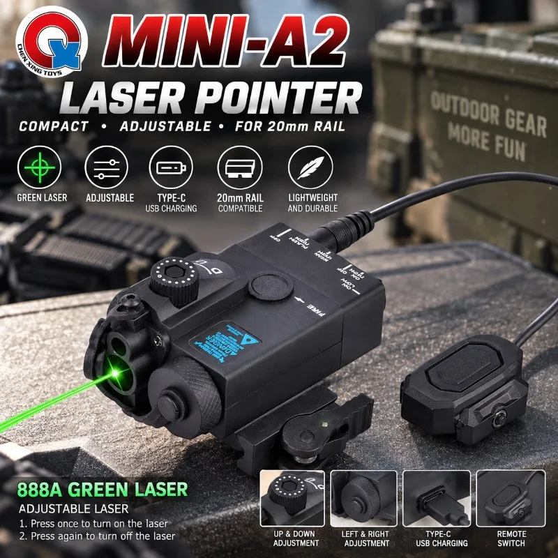 Nylon Alloy MINI‑A2 Laser Indicator Kit with Remote Switch Complete Set Backyard Leisure Hobby Parts