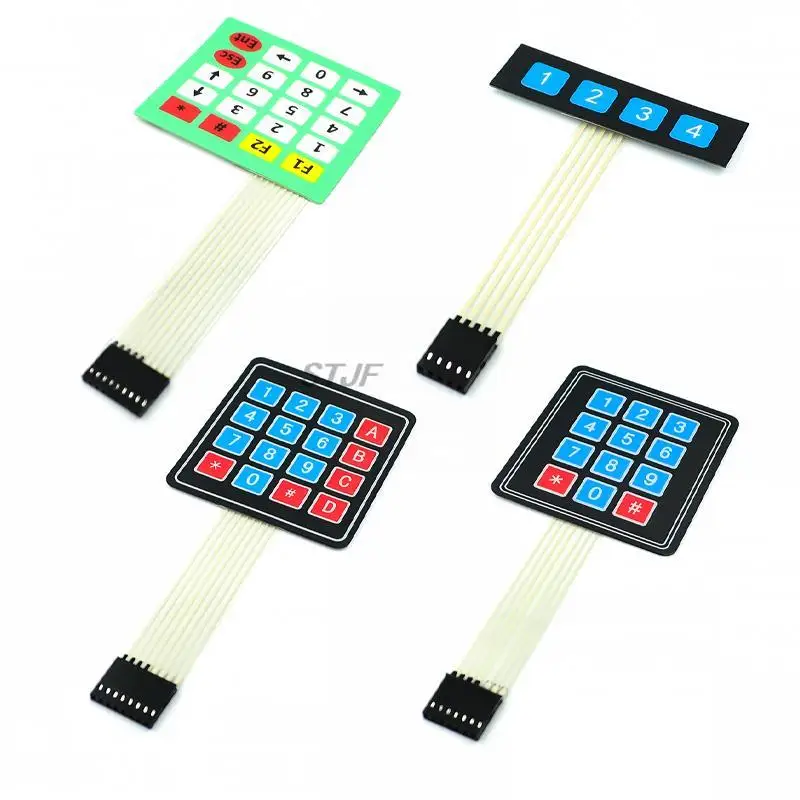 1*2 3 4 5 Key Button Membrane Switch 3*4 4X5 Matrix Array Keyboard 1X6 Keypad with LED Control Panel Pad DIY Kit For Arduino