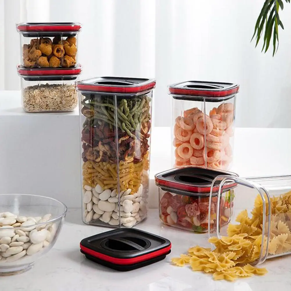 

Sealed Grain Container Sealed Storage Tank Capacity Transparent Airtight Cereal Storage Box Organize Kitchen with This Sealed