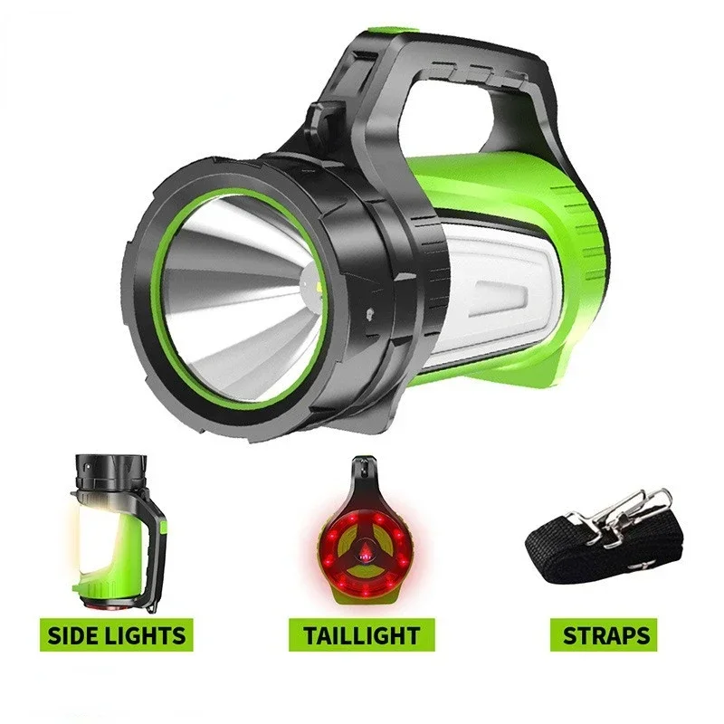 Multifunctional Outdoor Super Bright Emergency Lamp Rechargeable Portable Searchlight Side Light Flashlight for Climbing Fishing