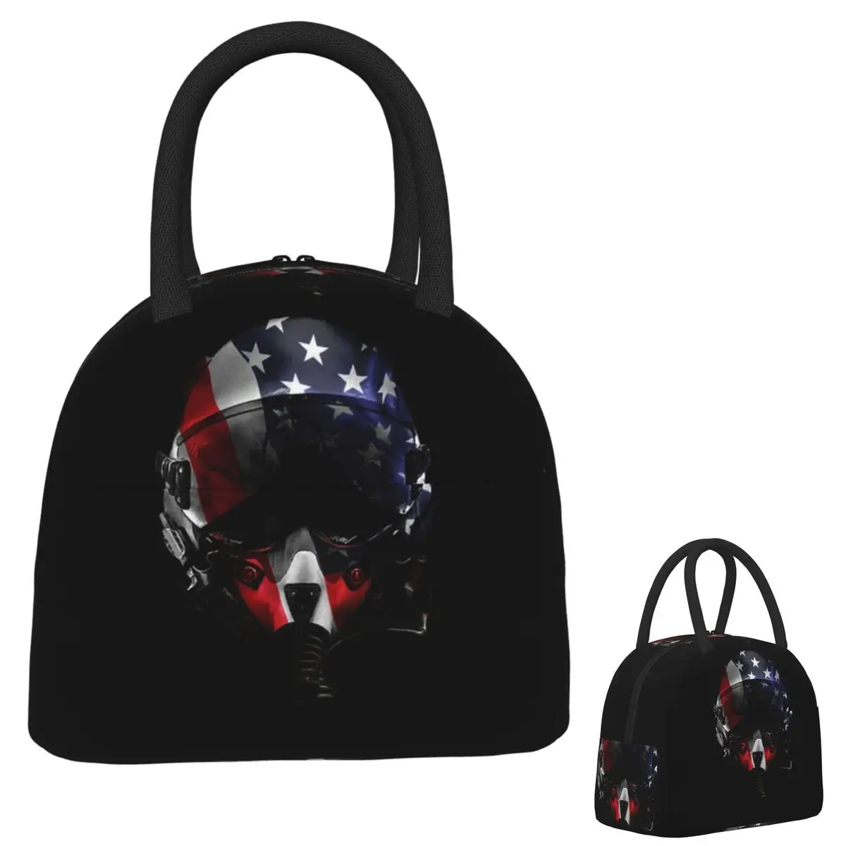 

Steampunk Pilot Air Fighter Helmet (1) Insulated Lunch Bag for Women Kids Portable Food Boxes Thermal Lunch Box Tote