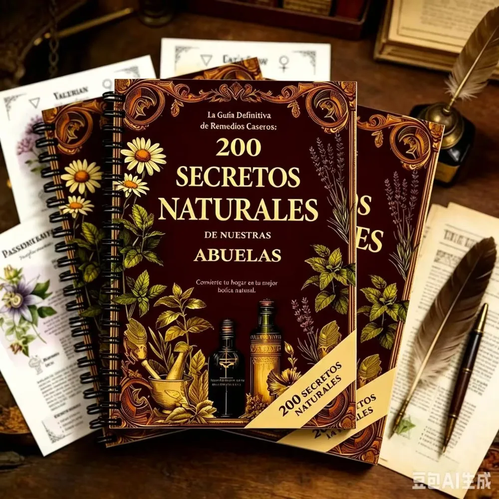 200 Natural Secrets A5 Spanish Herbal Remedies Guide, Grandma’s Home Remedies & Natural Wellness Book