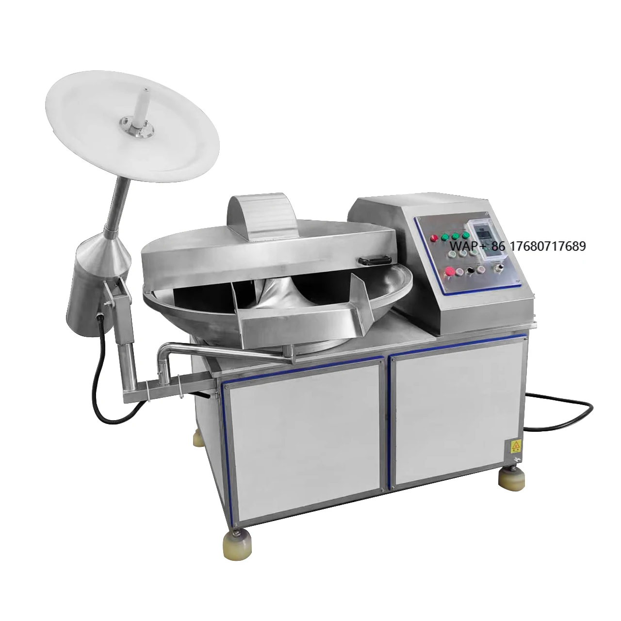 Industrial Bowl Cutter Machine 125L Liter Heavy Duty Automatic Meat Emulsifier Vegetable Chopper Commercial Food Processor