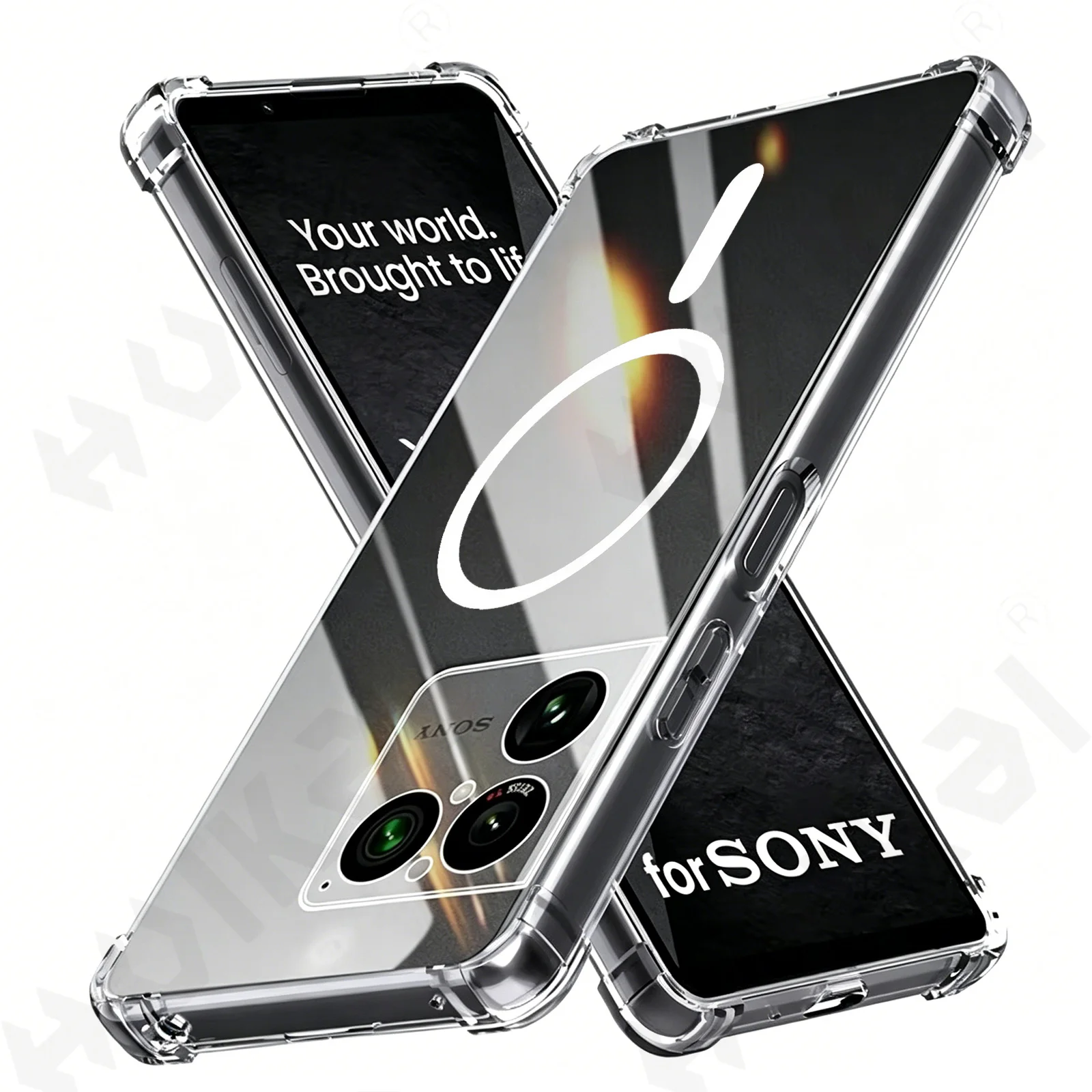 Магнитный чехол для Xperia 1 10 5 8 VIII, прозрачный защитный чехол с прозрачной крышкой Magsafe