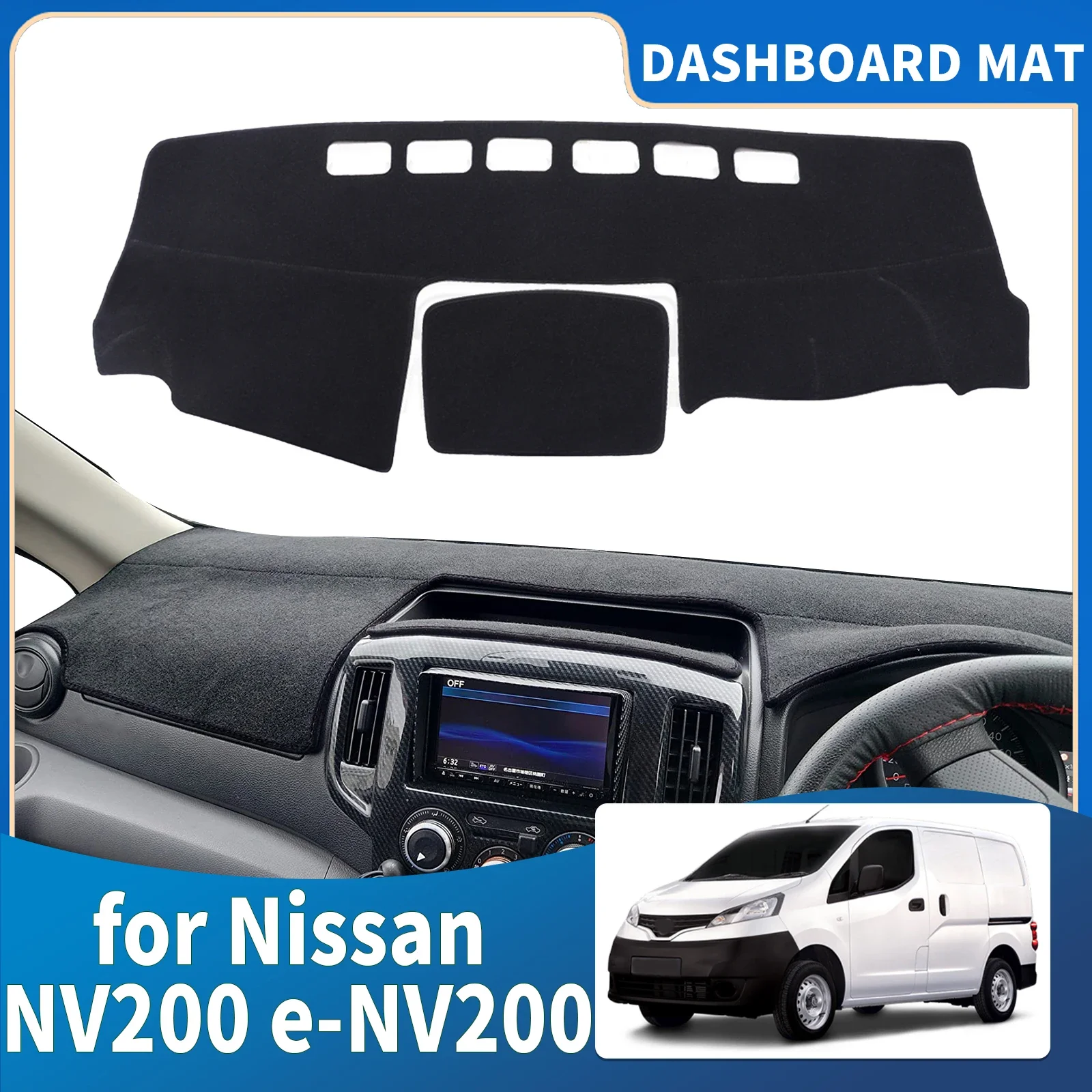 

Для Nissan NV200 e-NV200 2010-2018: Защитный коврик-накладка на приборную панель, аксессуар для автомобиля, солнцезащитный козырек