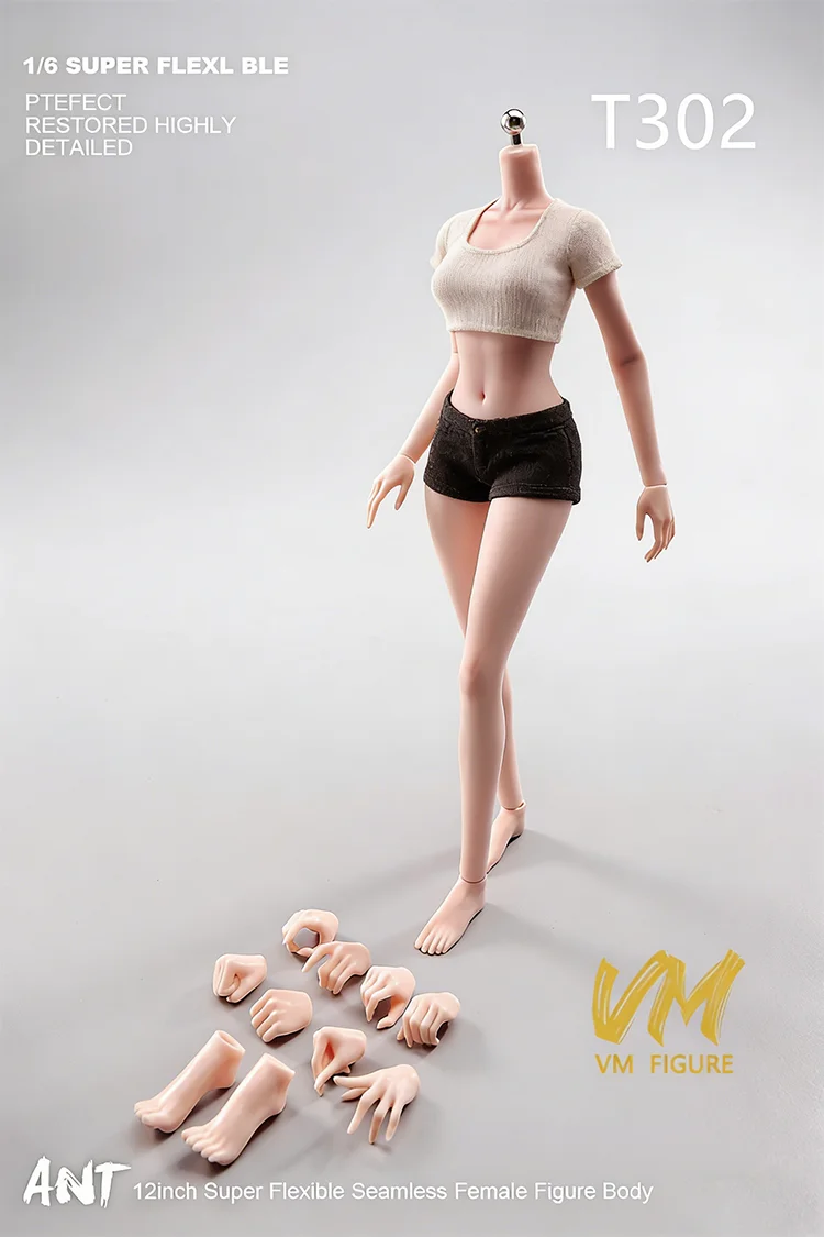 ANT AB001 T302 T303 T307 1/6 Schaal Vrouw Grote Borsten Super Flexibele Naadloze Lichaam 12 ''Vrouwelijke Soldaat Action Figure poppen Speelgoed