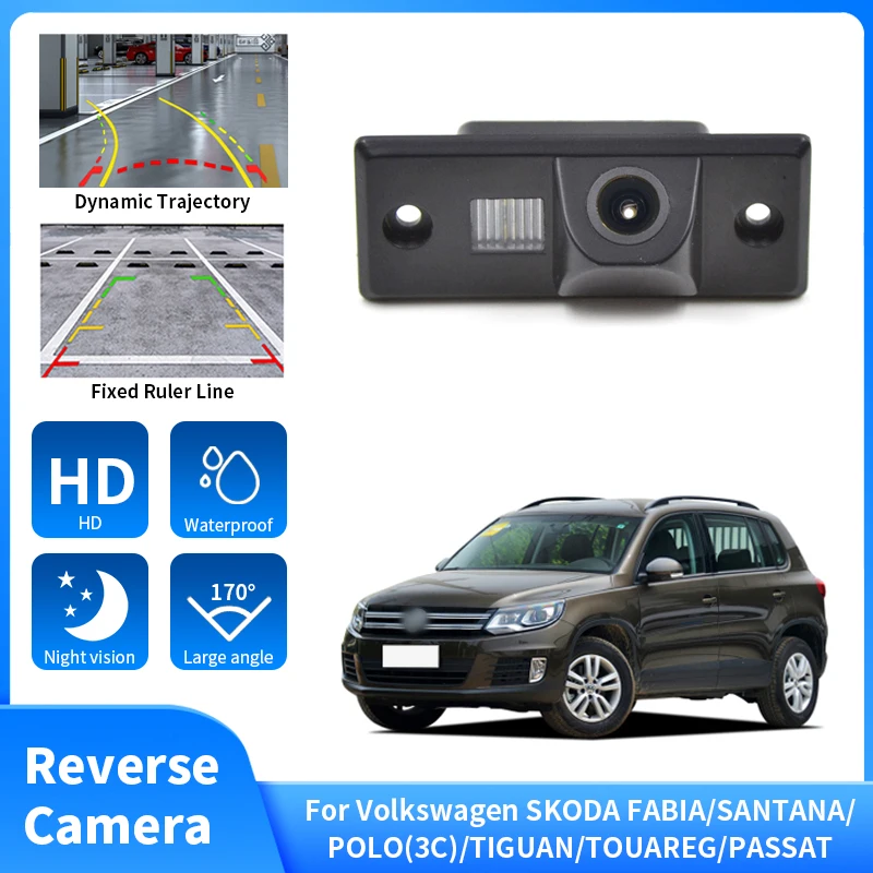 HD Waterproof Night Vision Car Rear View Reverse Camera For Volkswagen SKODA FABIA SANTANA POLO(3C) TIGUAN TOUAREG PASSAT