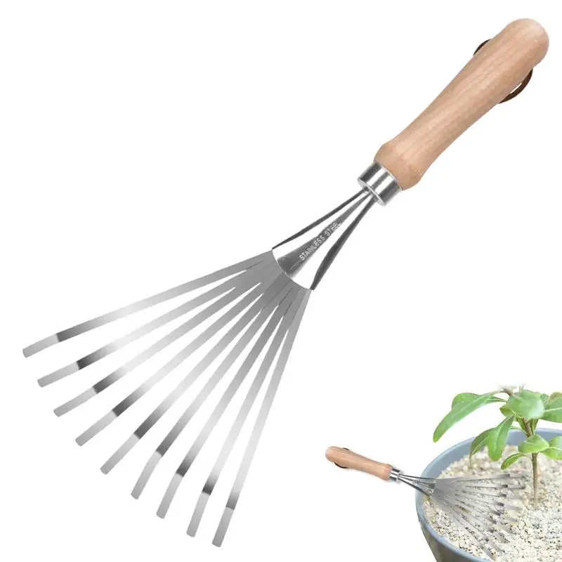 

Garden Hand Rakes Stainless Steel Shell Clam Digger Small Leaf Rakes Great for Gardening Planting Garden Sweep Yard Tools