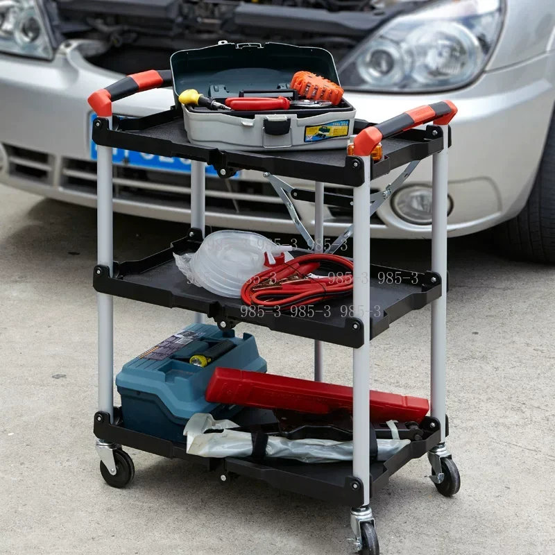 Foldable mobile trolley multifunctional equipment transport cart