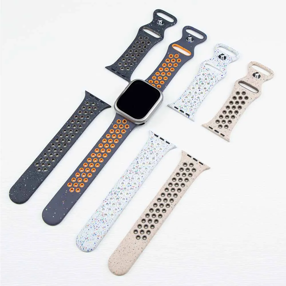 Силиконовый ремешок для Apple Watch Band 10 42 мм 46 мм серии 9 8 7 44/45 мм SE 6 5 4 38/40/41 мм для браслета NIKE iwatch ultra 2 49 мм