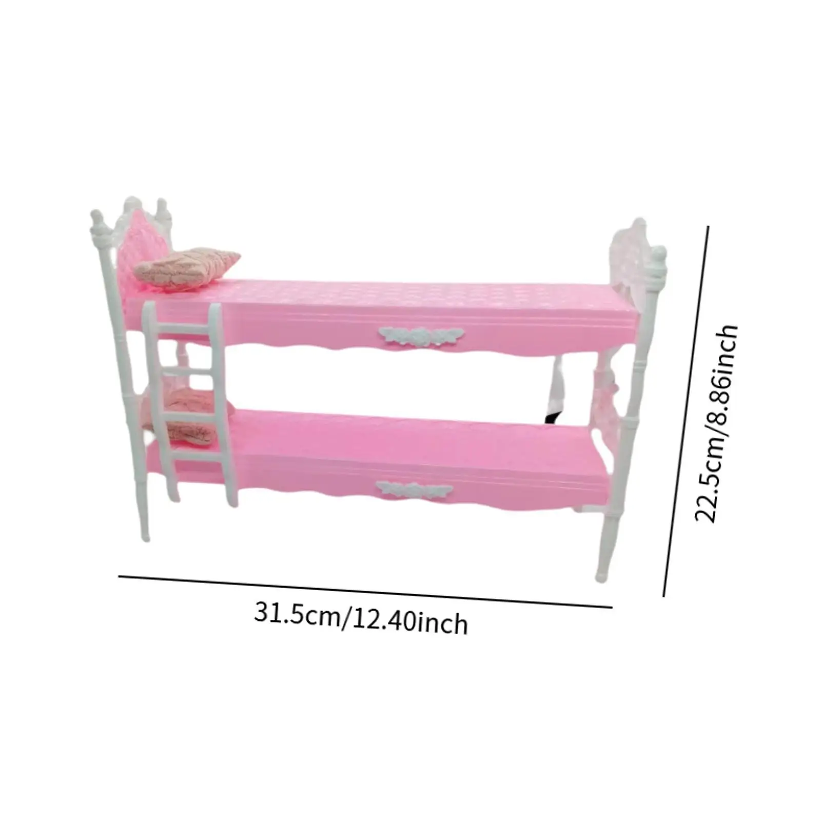 Litera para casa de muñecas, Mini litera, accesorios de cama para casa de muñecas, juguete de imitación de doble capa para decoración de escena, regalos para niños