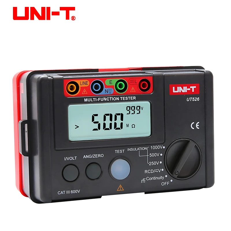 UNI-T UT526 Multi-function digital electric meter Electrical Insulation Tester UT526 Earth Resistance Meter+RCD Test Machi