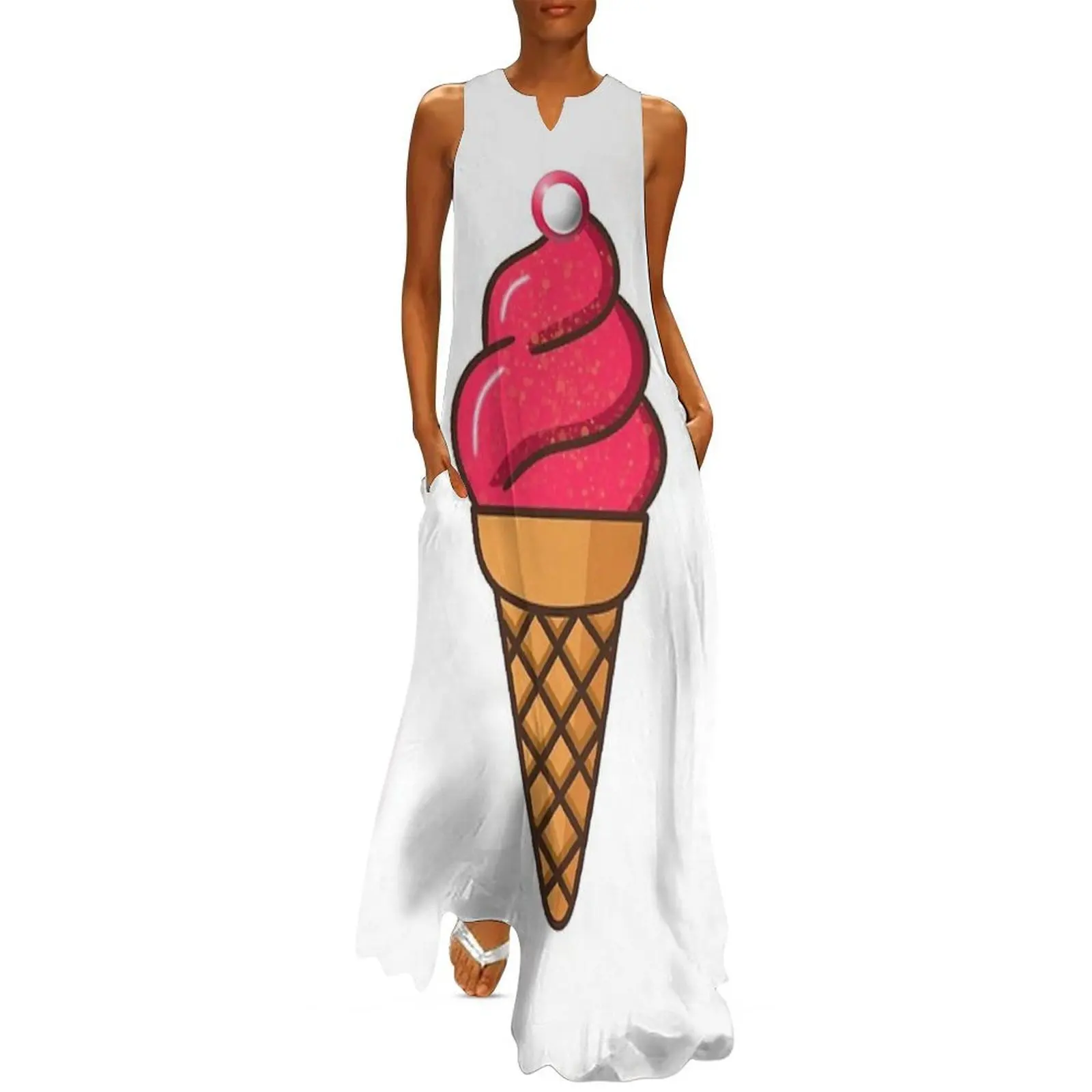 

Icecream cone design Long Dress summer dresses women 2025 Women's evening dress elegant women's sets