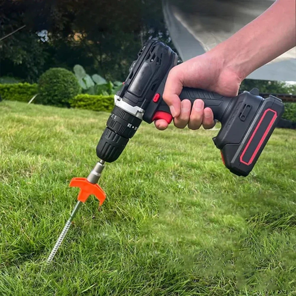 8-Piece Heavy-Duty Spiral Screw Tent Stakes 5