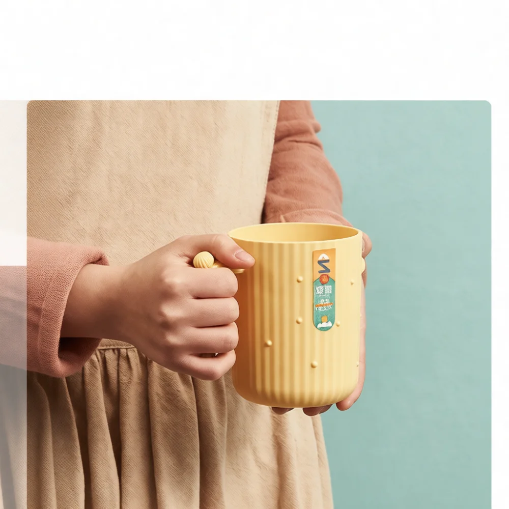 Cactus Pattern Toothbrush Cup Functional Plastic Gargle Mug Simple Bathroom Accessory Decorative Home Drink Cup view 6