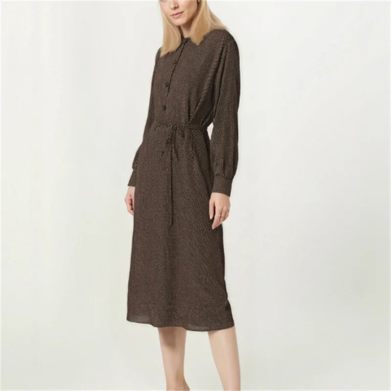 Seksowna sukienka w grochy z paskiem, damska sukienka mini w stylu vintage z kwiatowym nadrukiem i paskiem dla kobiet, seksowna sukienka w grochy z paskiem.