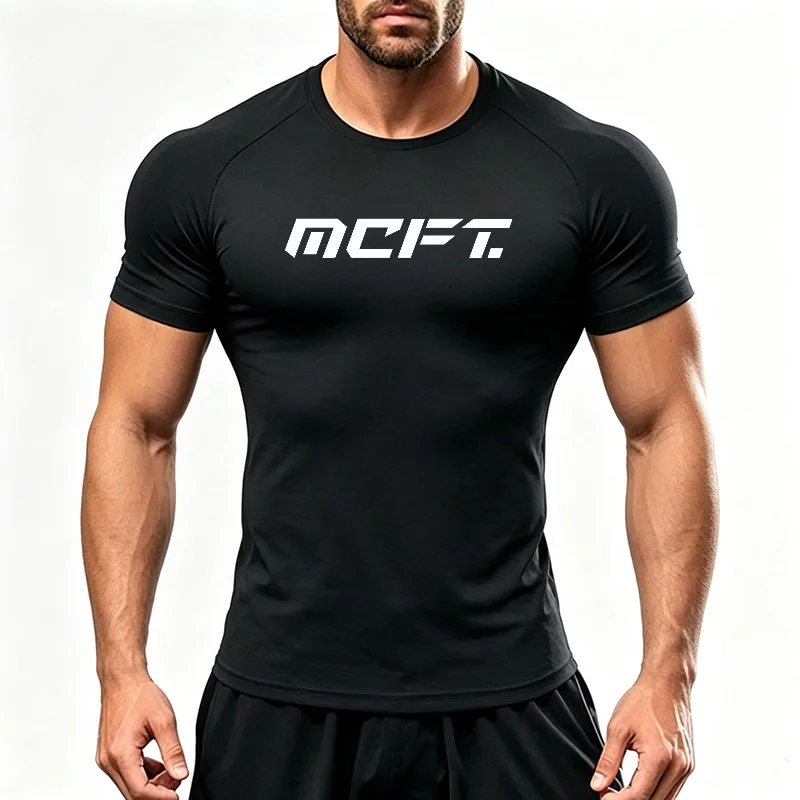 Men's Quick Dry Running T-Shirts Short Sleeve Raglan Gym Workout Top Moisture Wicking Breathable Athletic Fitness Tee Shirt