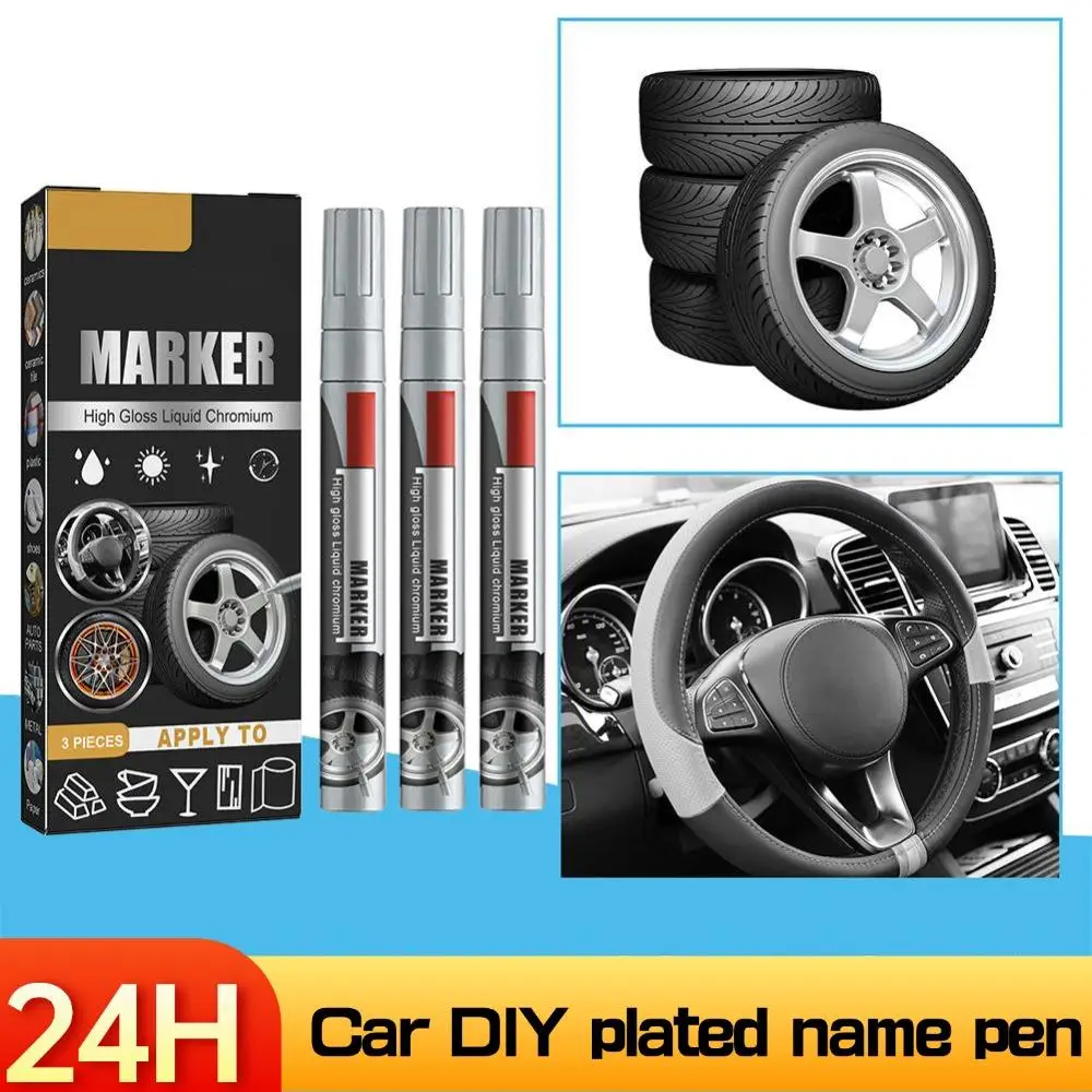 

3 шт., перманентный маркер для автомобиля, велосипеда, моторных шин, маркер для шин, ручка для краски, резиновый маркер для шин, маркеры