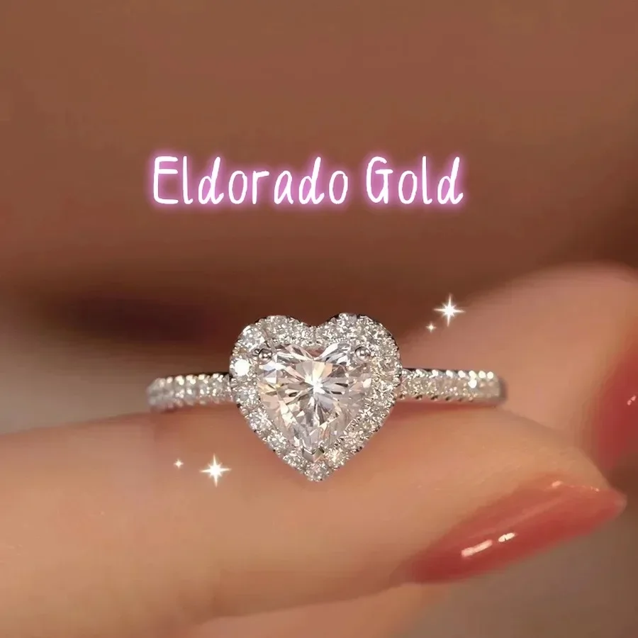 

Кольцо женское Eldorado Gold Gorgeous Platinum Pt950 18k с муассанитом 1 карат, цвет D